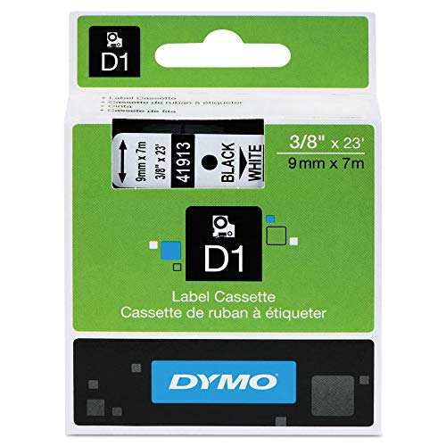 دايمو شريط ملصقات DYMO D1 عالي الأداء من البوليستر قابل للإزالة، 0.37 بوصة × 23 قدم، أسود على أبيض - Image 4
